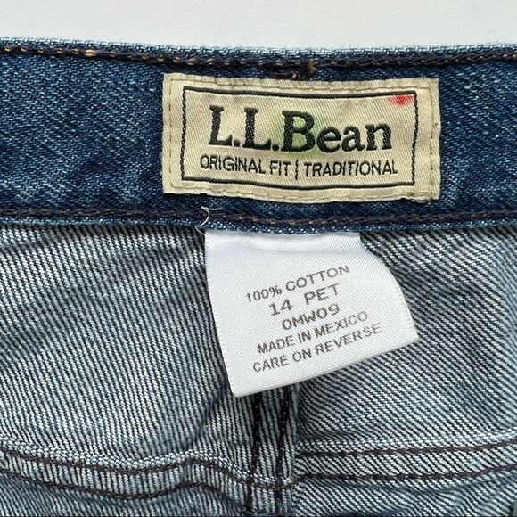 Vintage L.L. Bean Denim Shorts 31" High Rise Custom Distressed - Picture 3 of 12